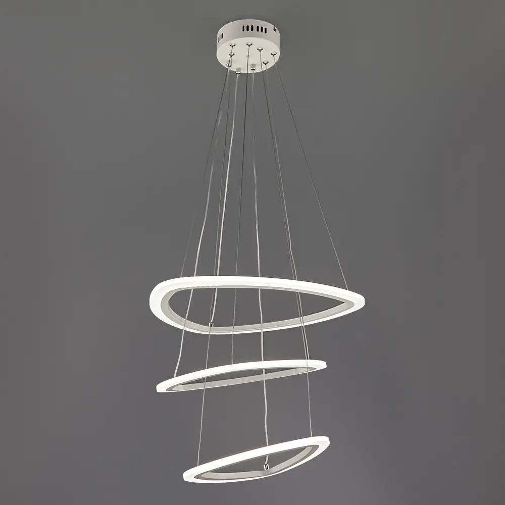 Светильник подвесной светодиодный Escada 10208/3LED с пультом управления, 20 м², регулируемый белый свет, цвет белый STLM-2175858 - Вид №4
