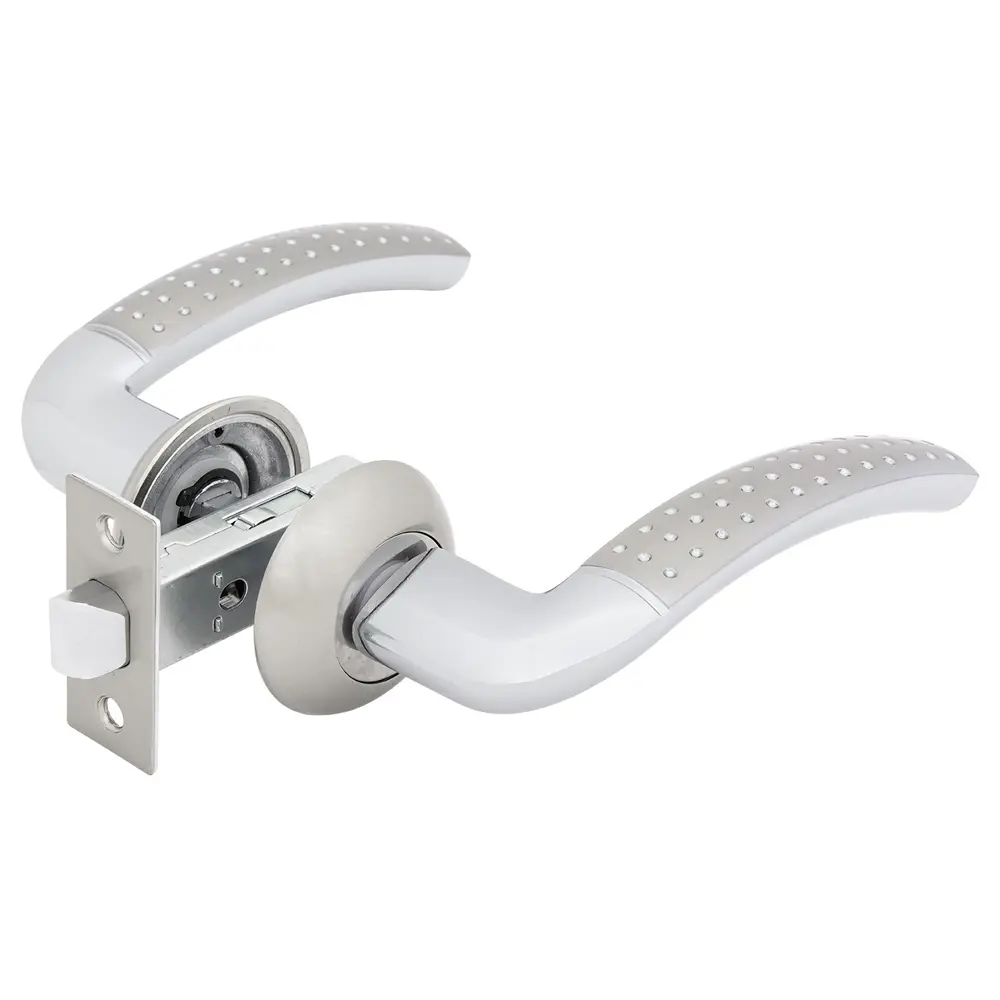 Дверные ручки Фабрика Замков 04L 100, без запирания, цвет матовый никель/хром STLM-2010843