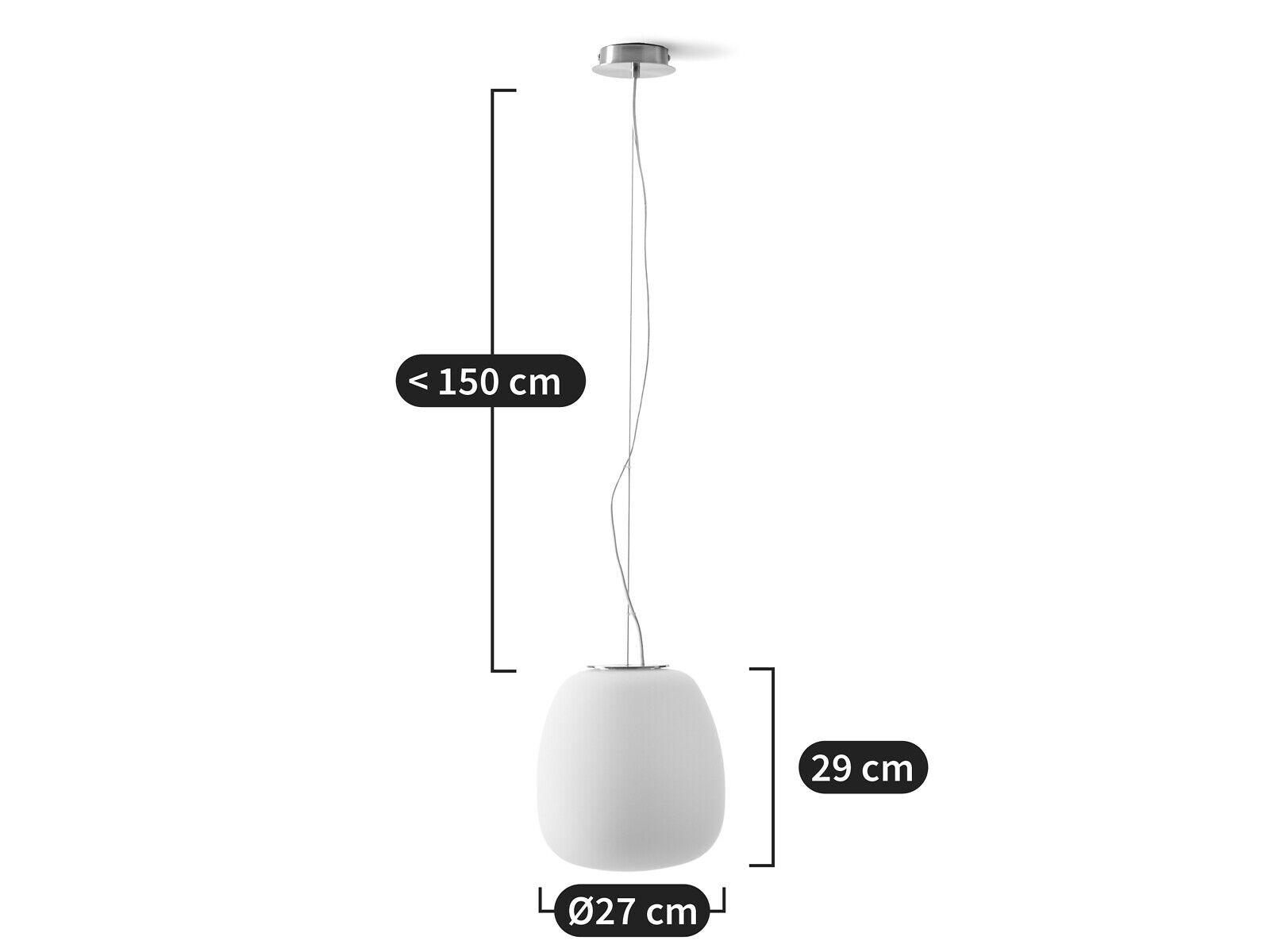 Стеклянный светодиодный подвесной светильник AMPM RAEYES ARCH-00123790 - Вид №7