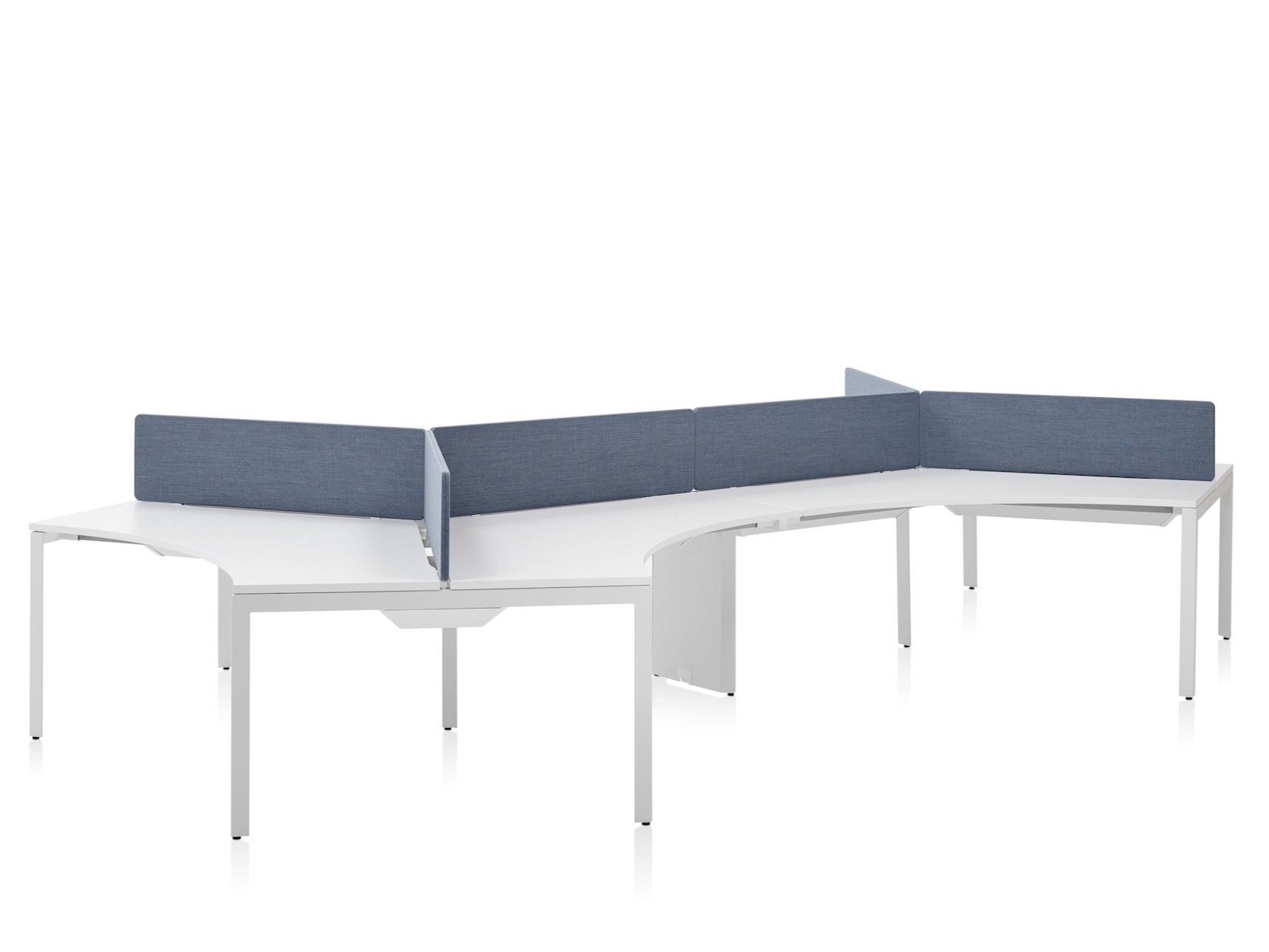 Стол с регулируемой высотой и звукопоглощающими перегородками Herman Miller макет студии ARCH-00126839