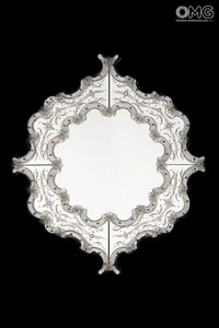 3627 ORIGINALMURANOGLASS Венецианское зеркало Куирино Кристал - муранское стекло OMG  см
