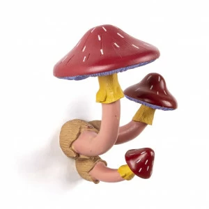 Вешалка декоративная 16х17,5 см розово-красная Mushroom Coloured SELETTI  00-3883294 Красный