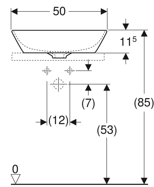Керамическая раковина с одной столешницей Geberit One ARCH-00052974 - Вид №6