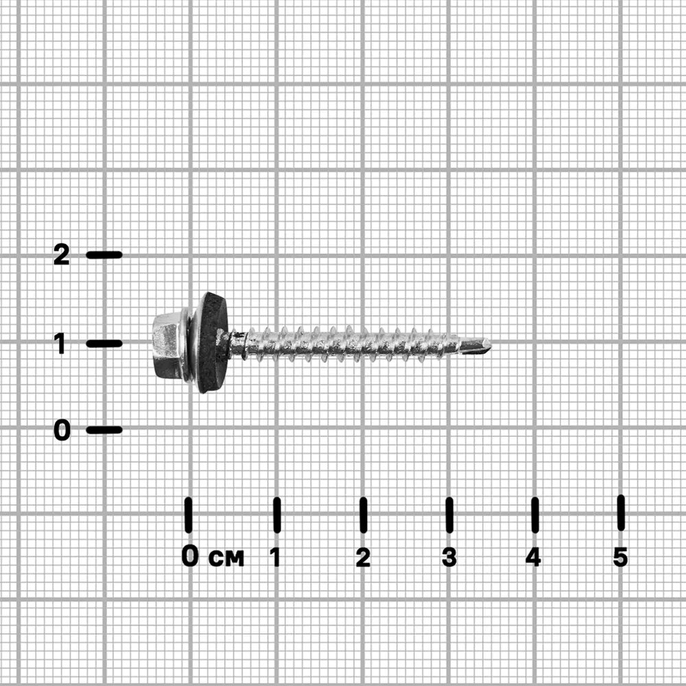 Кровельные саморезы Standers с буром 4.8x35 мм для металлочерепицы и профнастила 89212981 STLM-1441178 - Вид №2