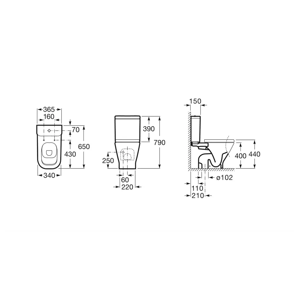 Бачок для унитаза Gap двойной слив Santreyd STLM-2016092 - Вид №4