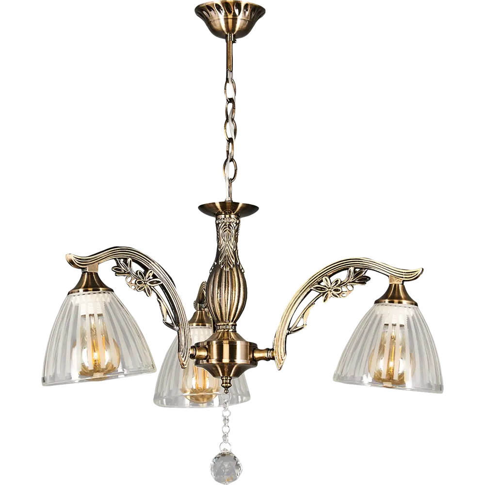 Люстра подвесная Wink Герда N3880/3, 3 лампы, 9 м², цвет бронза/бесцветный STLM-2068167 - Вид №2