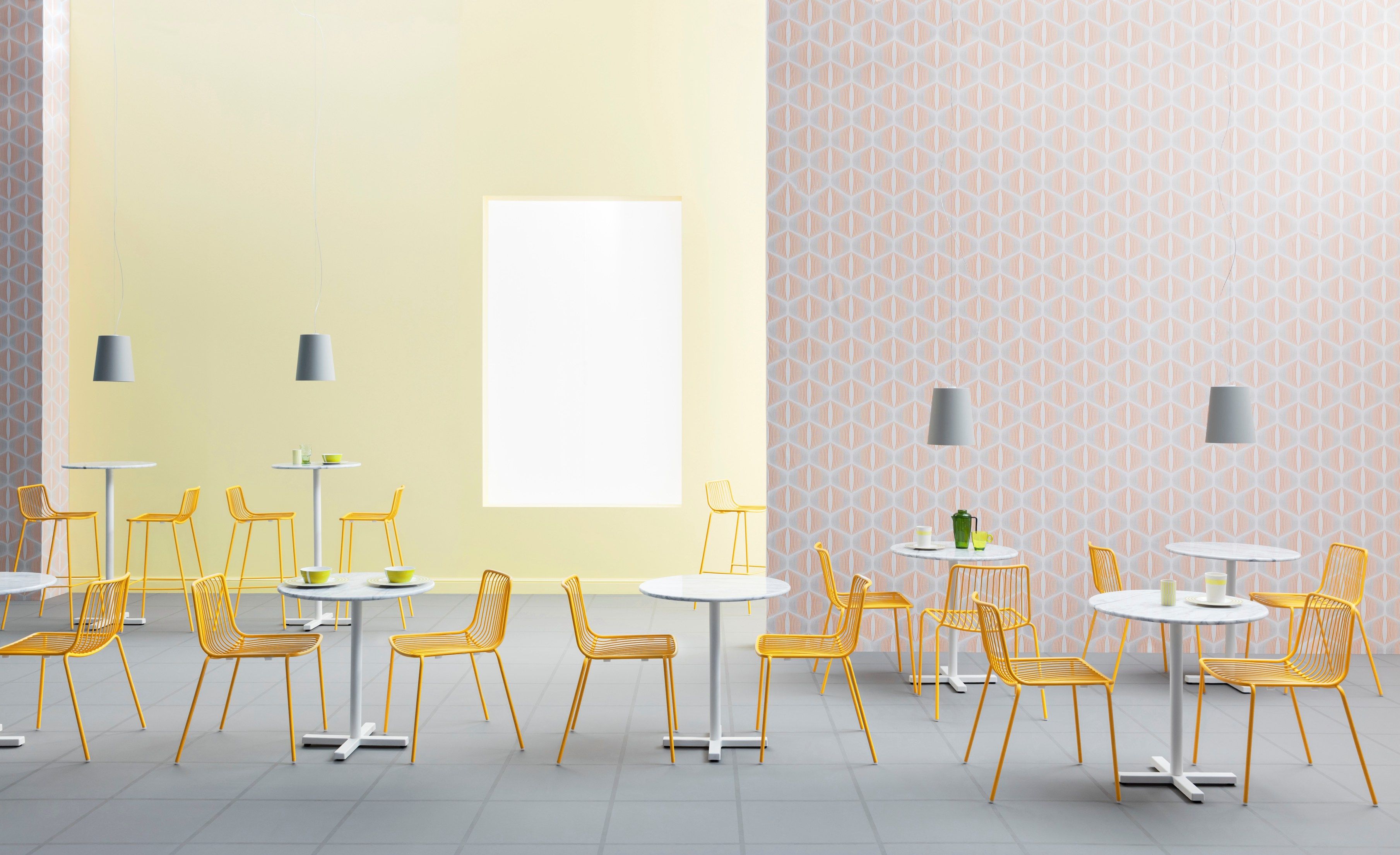 Высокий металлический садовый стул с подставкой для ног Pedrali ARCH-00027307 - Вид №13