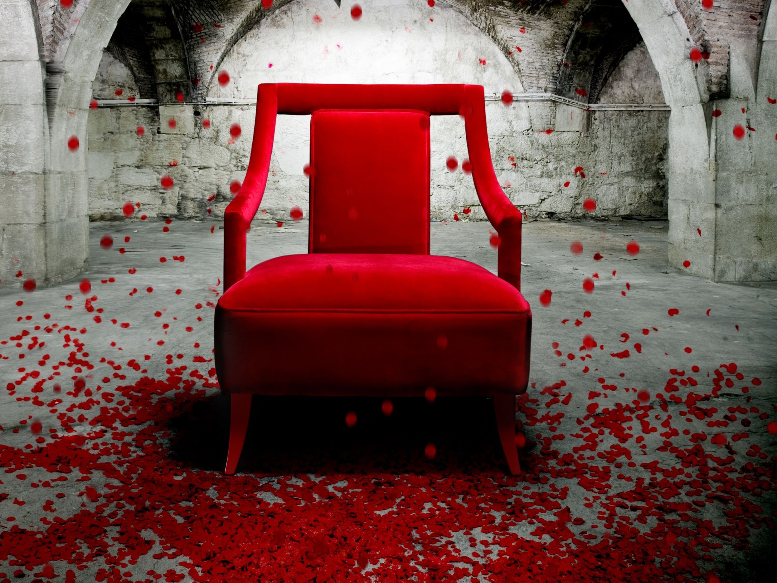 Бархатное кресло с подлокотниками Munna Corset ARCH-00066847 - Вид №1