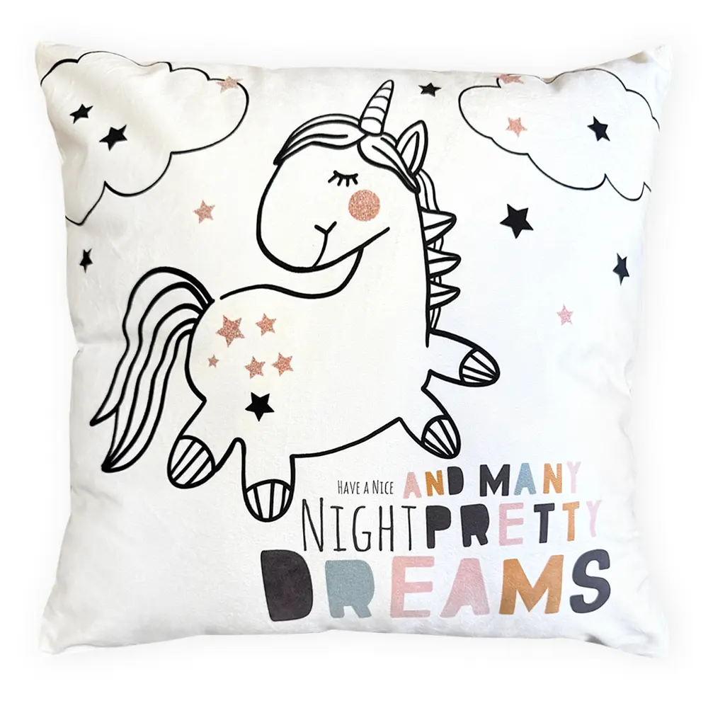 Декоративная подушка SEASONS 'Единорог' 40x40 см - неоклассика в детском стиле 89434242 STLM-1565107