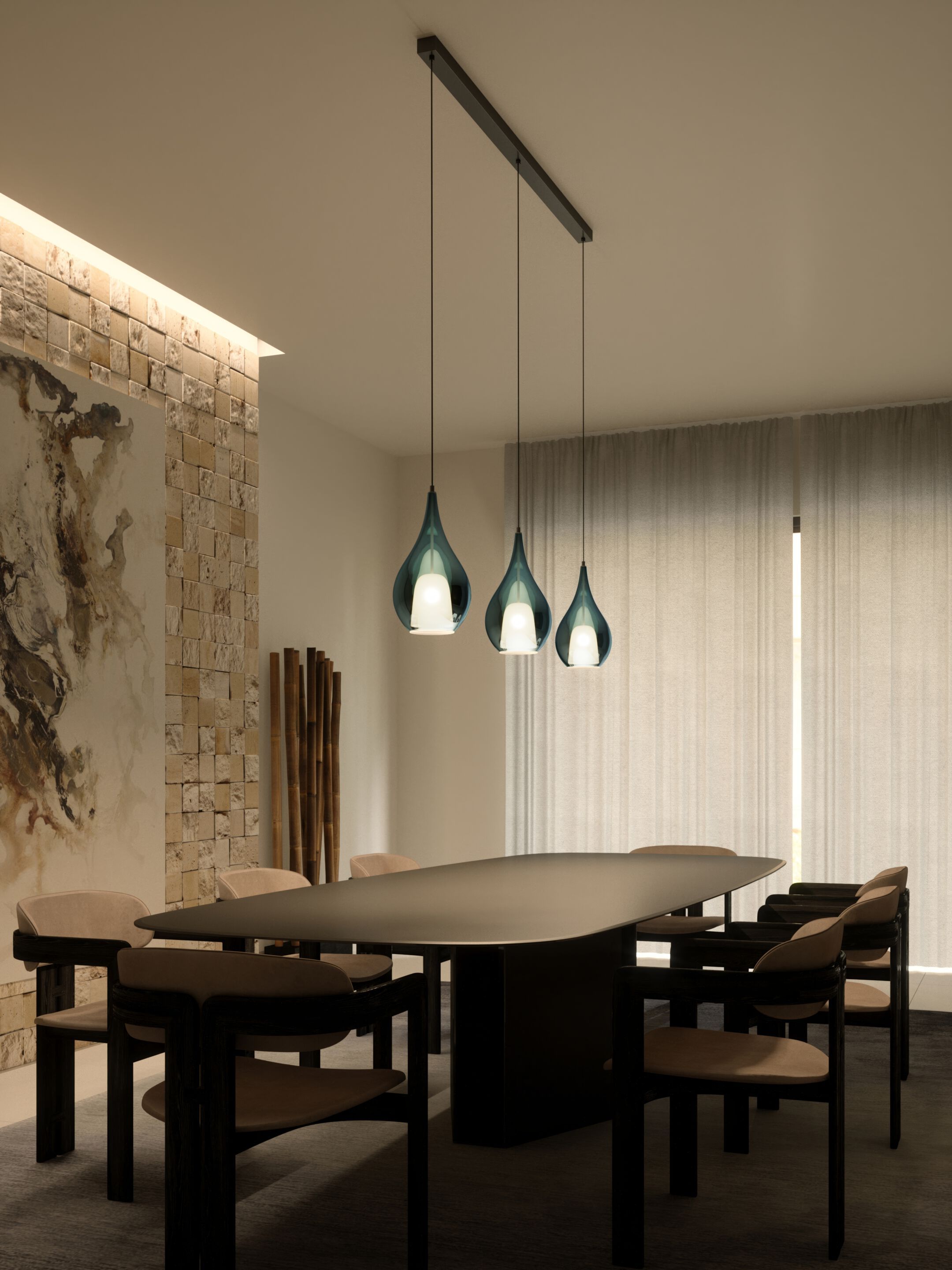 Металлический подвесной светильник из боросиликатного стекла Cangini & Tucci ARCH-00138110 - Вид №6