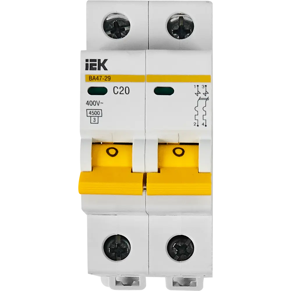 Автоматический выключатель IEK ВА47-29 2P C20 А 4.5 кА 82207916 STLM-2191214  - Вид №2