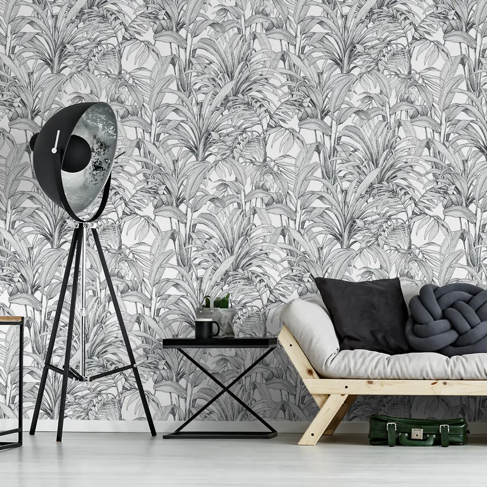 Обои флизелиновые Grandecolife Alma черно-белые 1.06 м GDR122111 STLM-2071441 - Вид №2