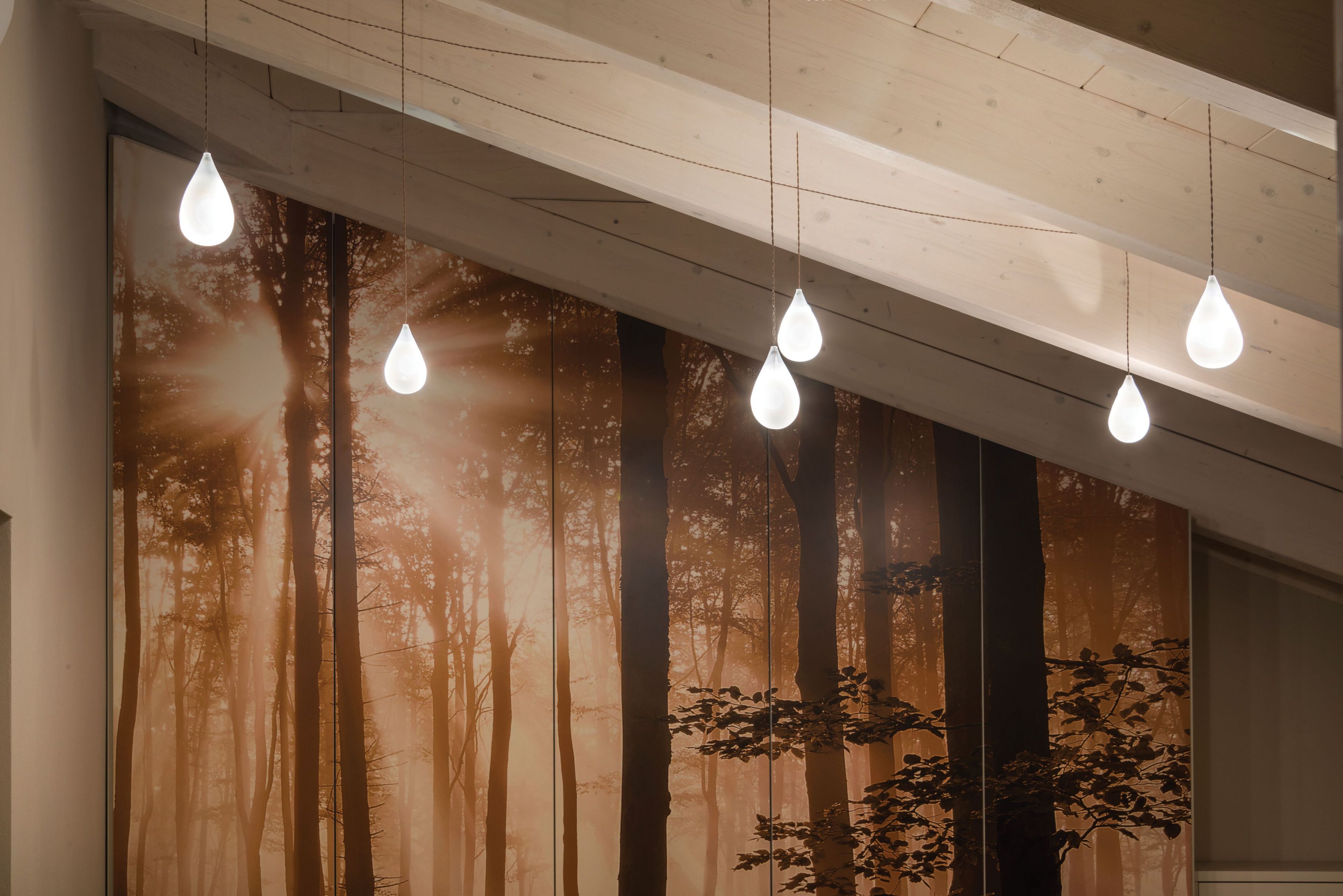 Стеклянный светодиодный подвесной светильник Album капля ARCH-00047802 - Вид №3