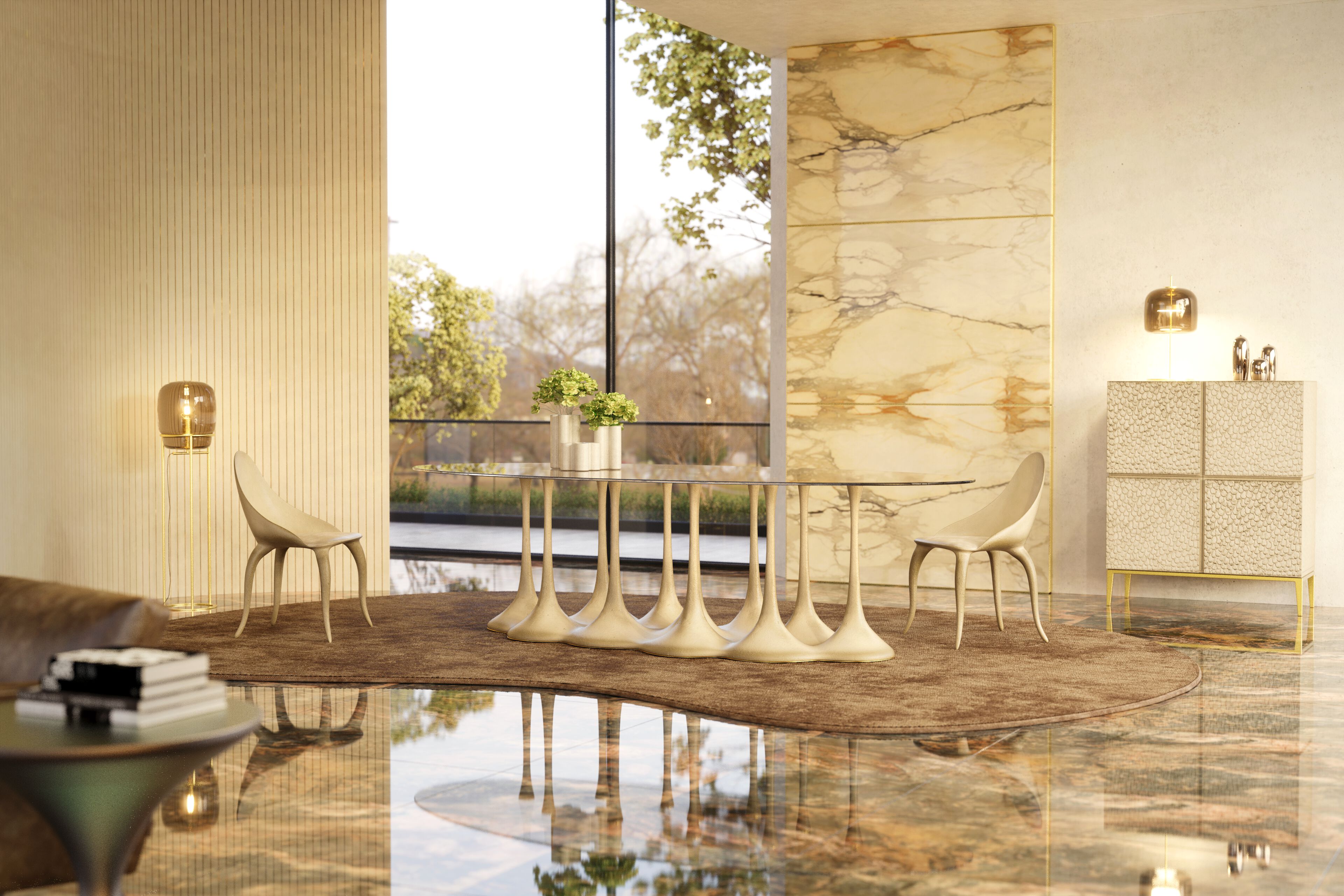 Овальный стол из стекловолокна KARPA AMAZONIA K2008A ARCH-00102103 - Вид №6