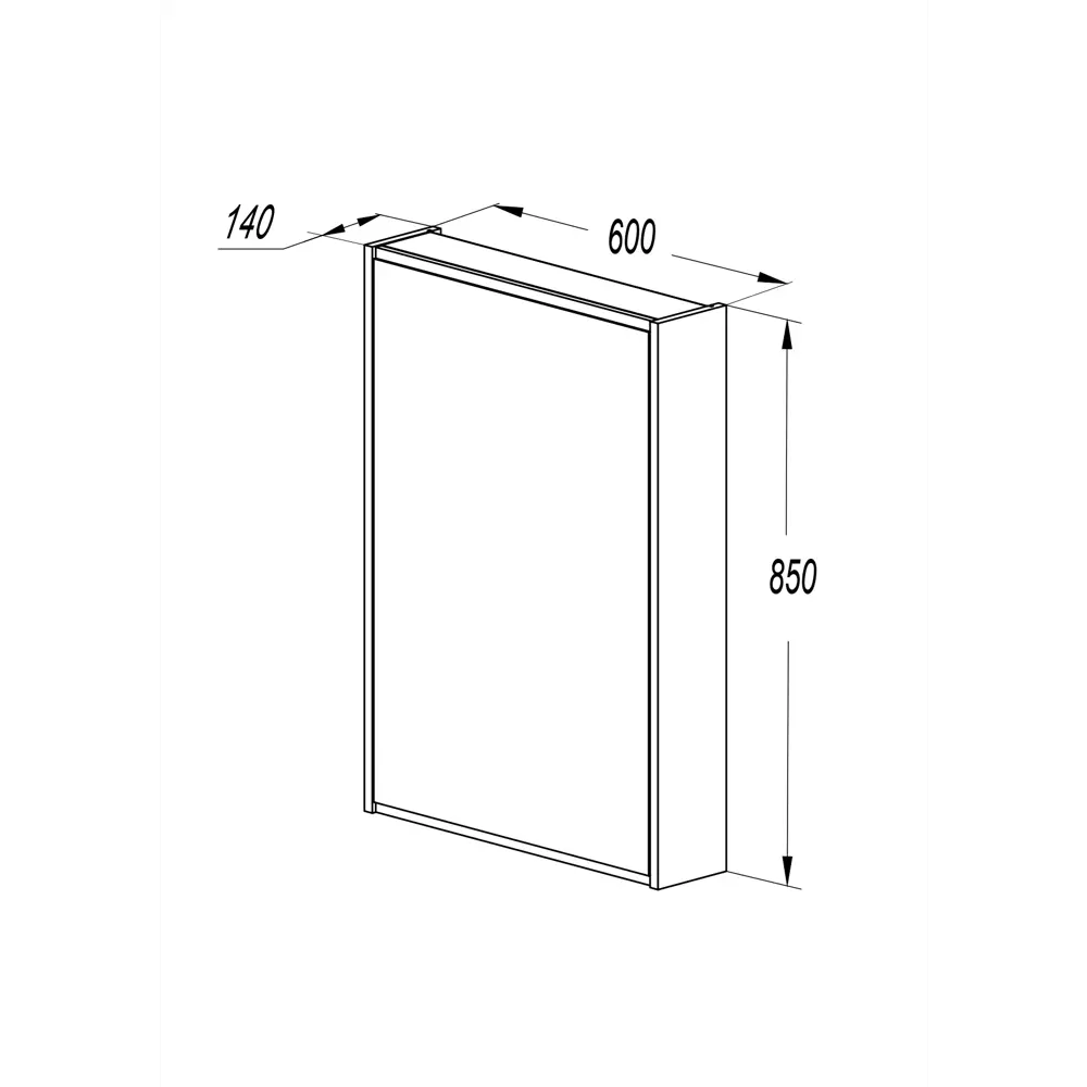 Зеркальный шкаф Aquaton Амели 60 см, антрацит STLM-2028917 - Вид №5