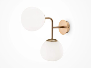 Стеклянный настенный светильник с фиксированной рукояткой