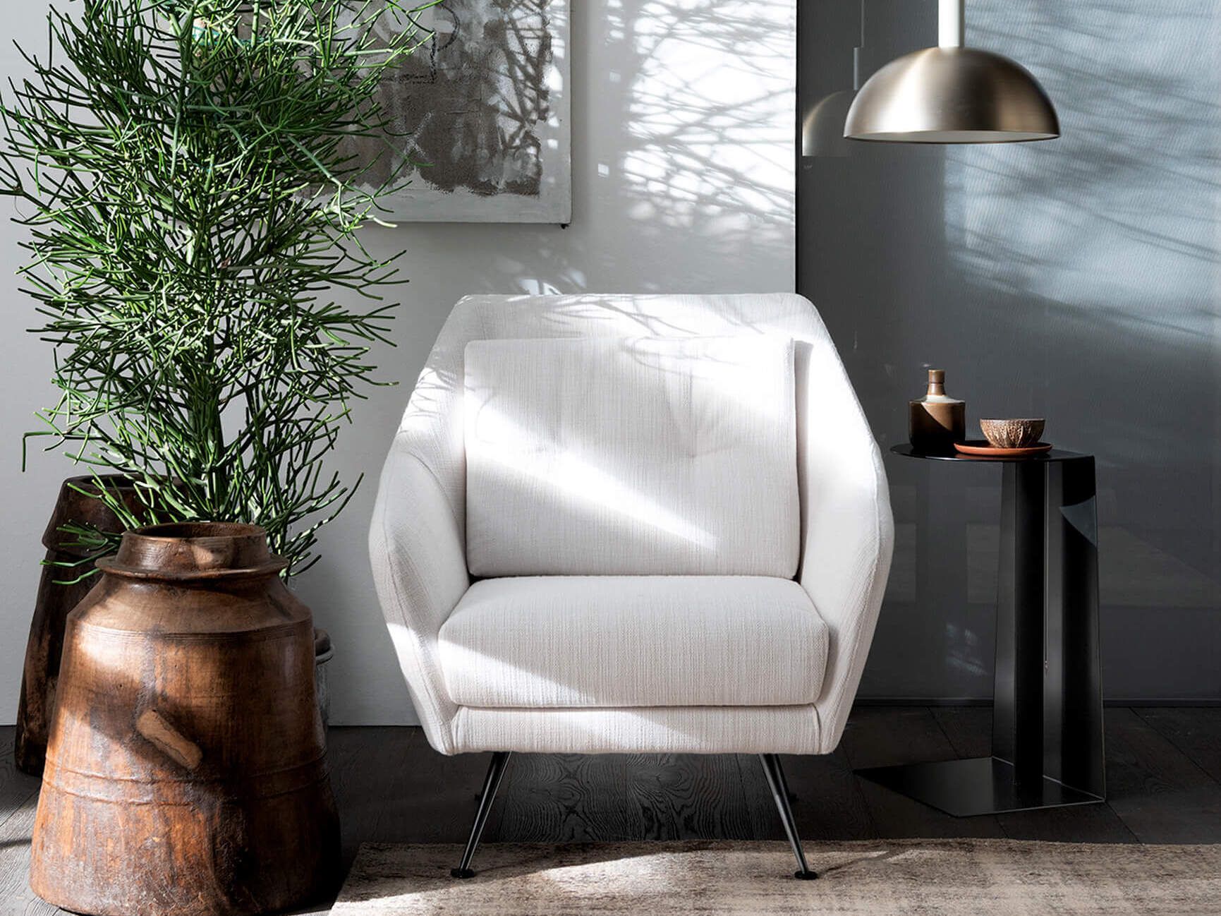 Тканевое кресло с подлокотниками и высокой спинкой VALENTINI ARCH-00072706 - Вид №2