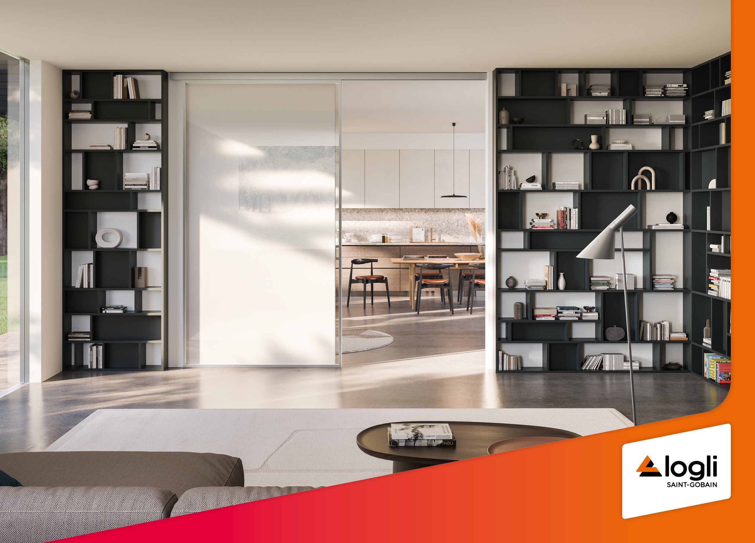 Алюминиевая и стеклянная дверь Saint-Gobain - Logli LM ARCH-00019632