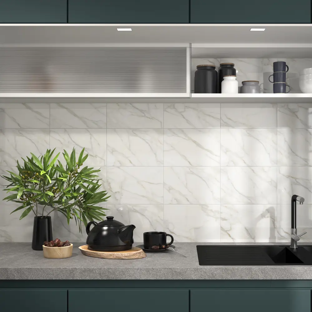 Плитка настенная Kerama Marazzi Рива 20x30 см 1.5 м² глянцевая цвет белый STLM-2102637