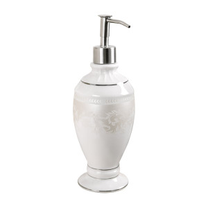 Дозатор для жидкого мыла настольный «» керамика цвет белый WESS Elegance