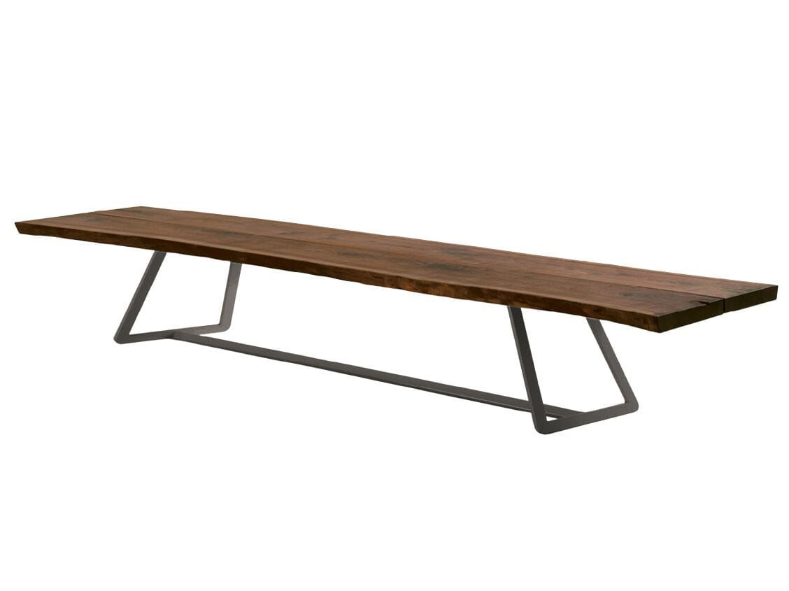 Скамья из массива дерева с железной основой Riva 1920 CALLE CULT BENCH ARCH-00130754 - Вид №1