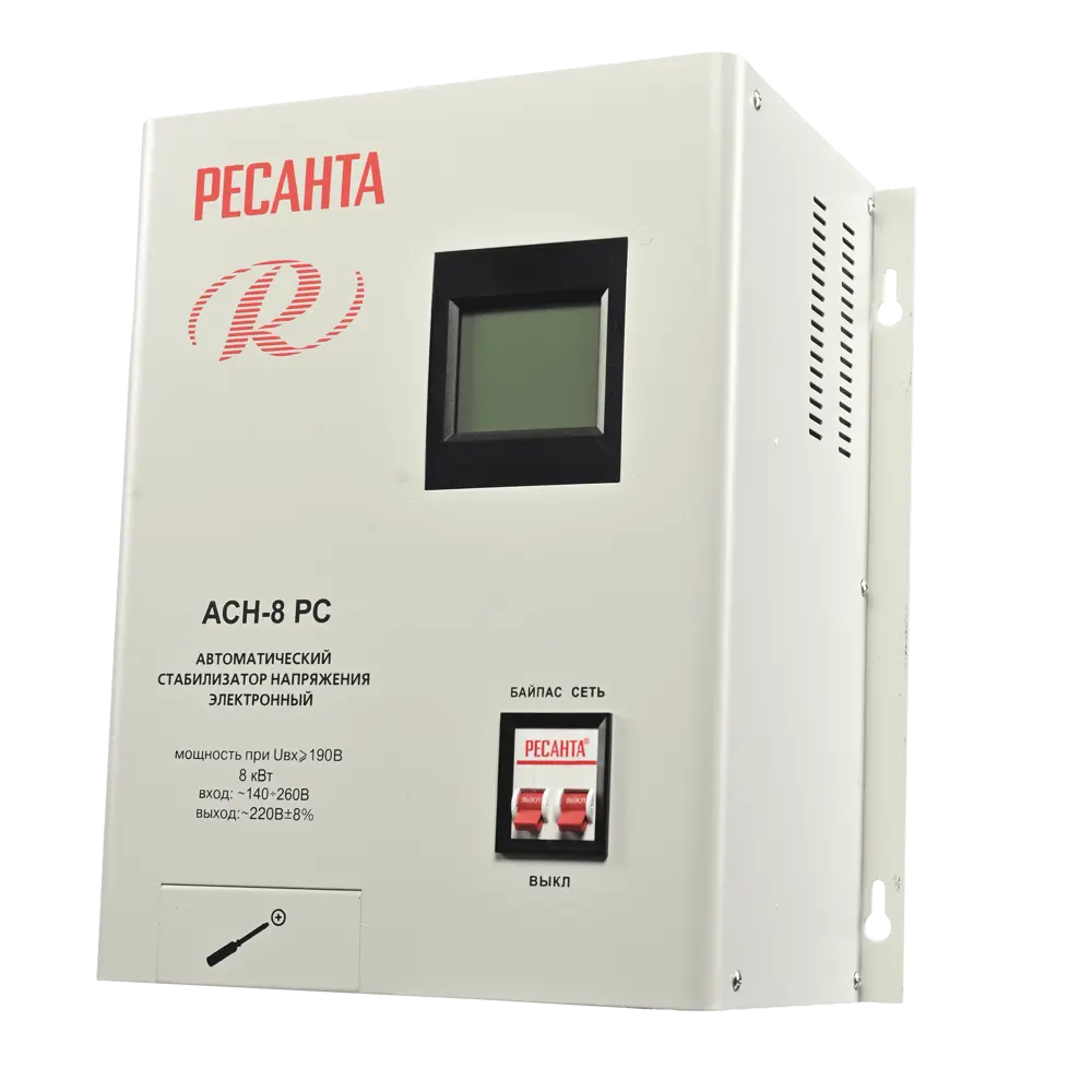 Стабилизатор напряжения Ресанта АСН-8 РС 8 кВт STLM-2167592