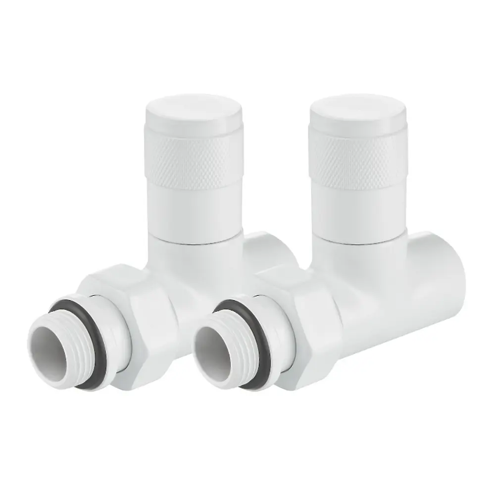 Набор вентилей для радиатора Royal Thermo Piano 1/2" прямой цвет белый STLM-2195871 - Вид №3