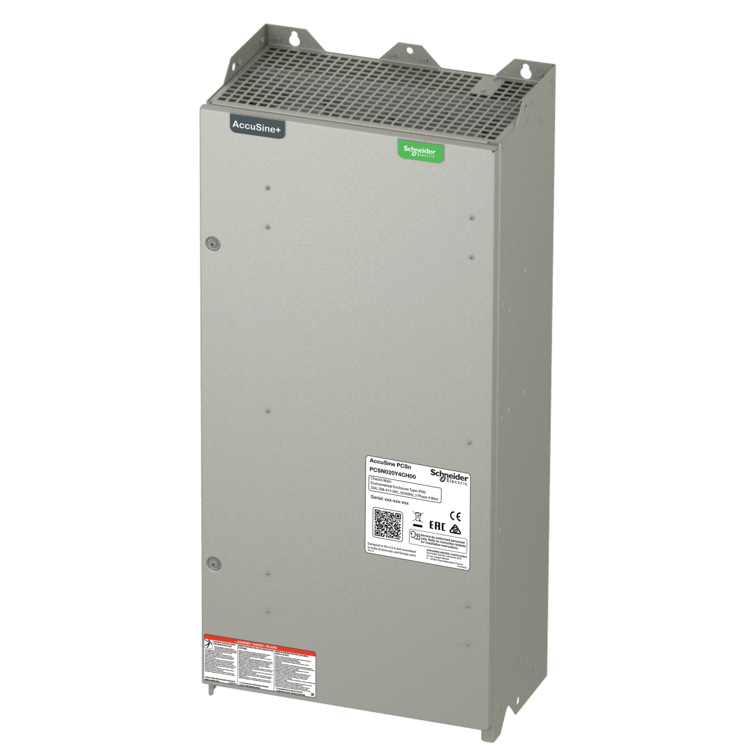 PCSN020Y4CH00 Активный фильтр PCSn 20A 208-415Vac IP00 Schneider Electric AccuSine 
