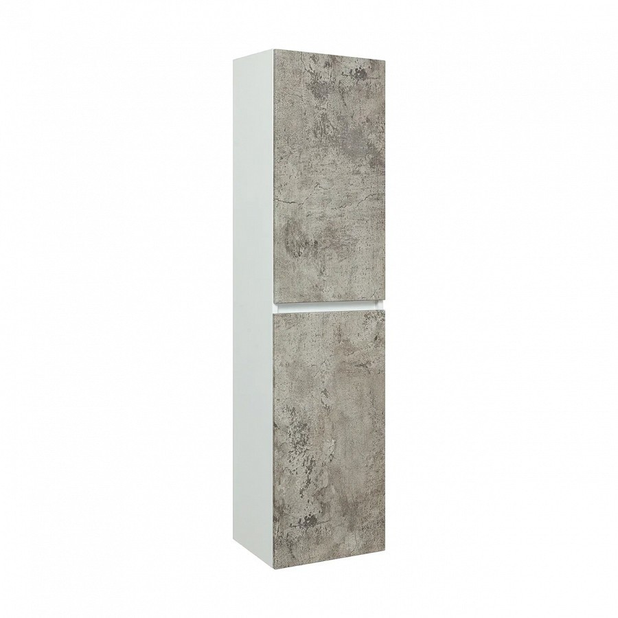 90482268 Пенал для ванной комнаты 35 см универсальный цвет серый бетон подвесной Манхэттен STLM-0245573 RUNO