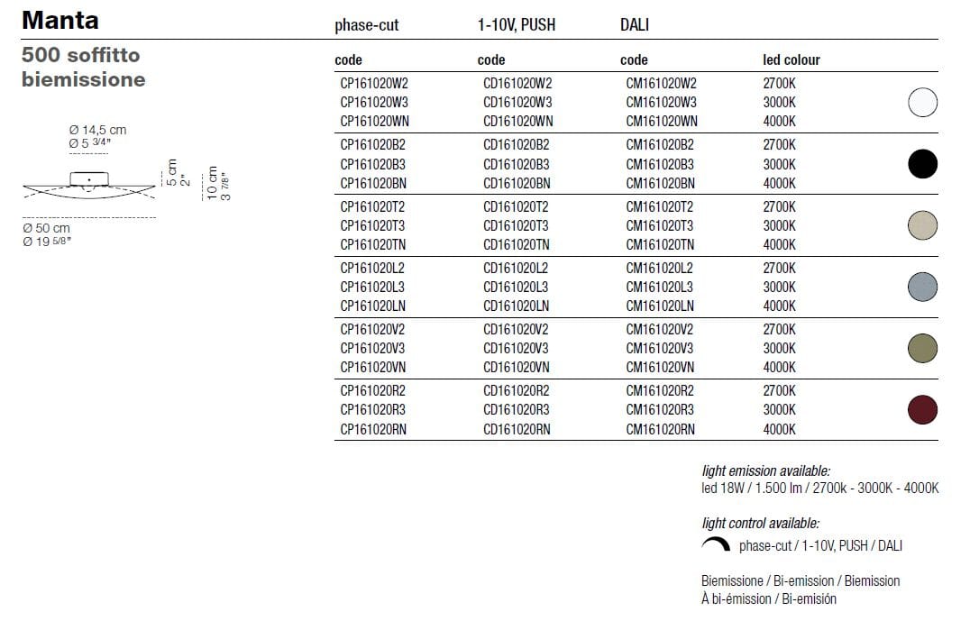 Регулируемая алюминиевая потолочная лампа Cini&Nils Manta ARCH-00115630 - Вид №2