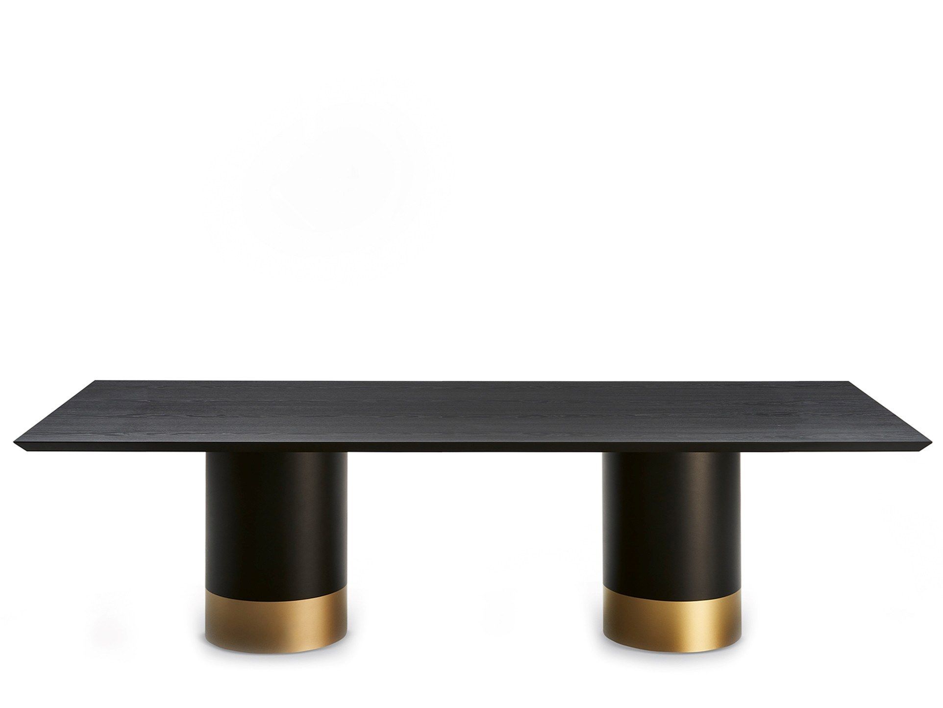 Деревянный прямоугольный стол с металлическим основанием EFORMA цилиндр ARCH-00035871