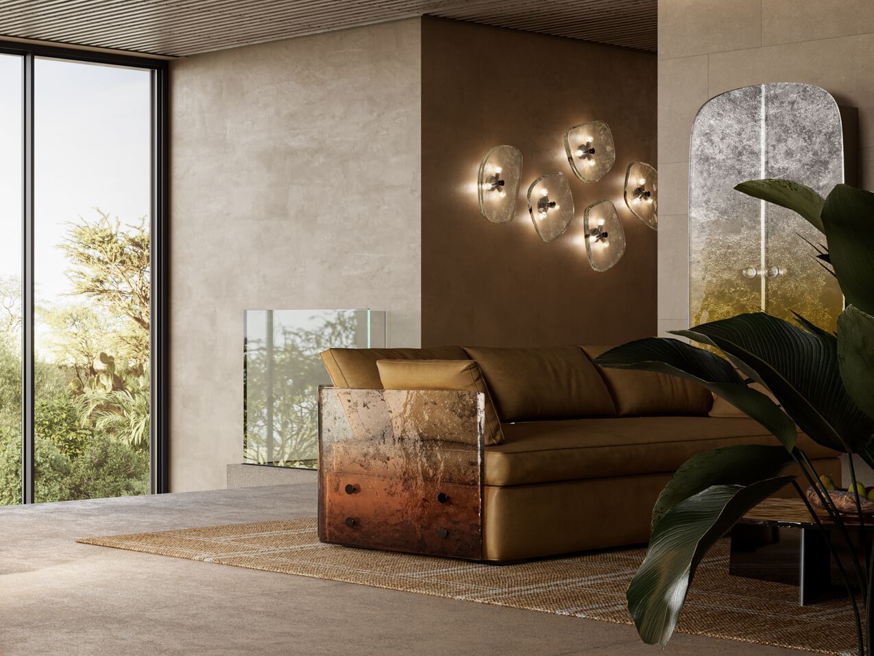 Диван со стеклянной спинкой ARTE VENEZIANA Melt ARCH-00102654 - Вид №6