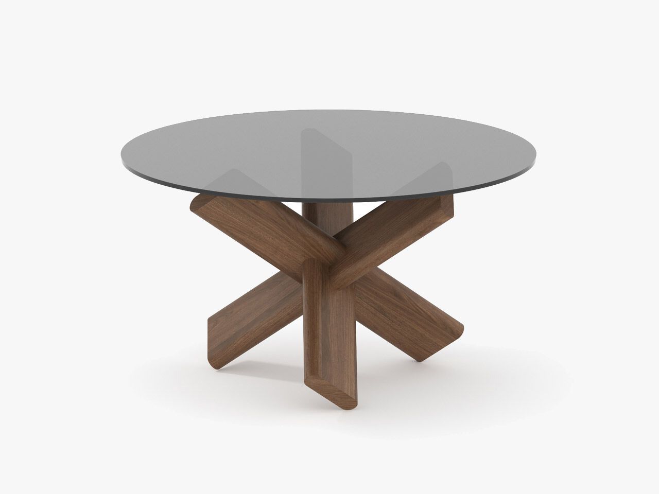 Круглый стол из дерева и стекла Air Division ARCH-00042752 - Вид №2