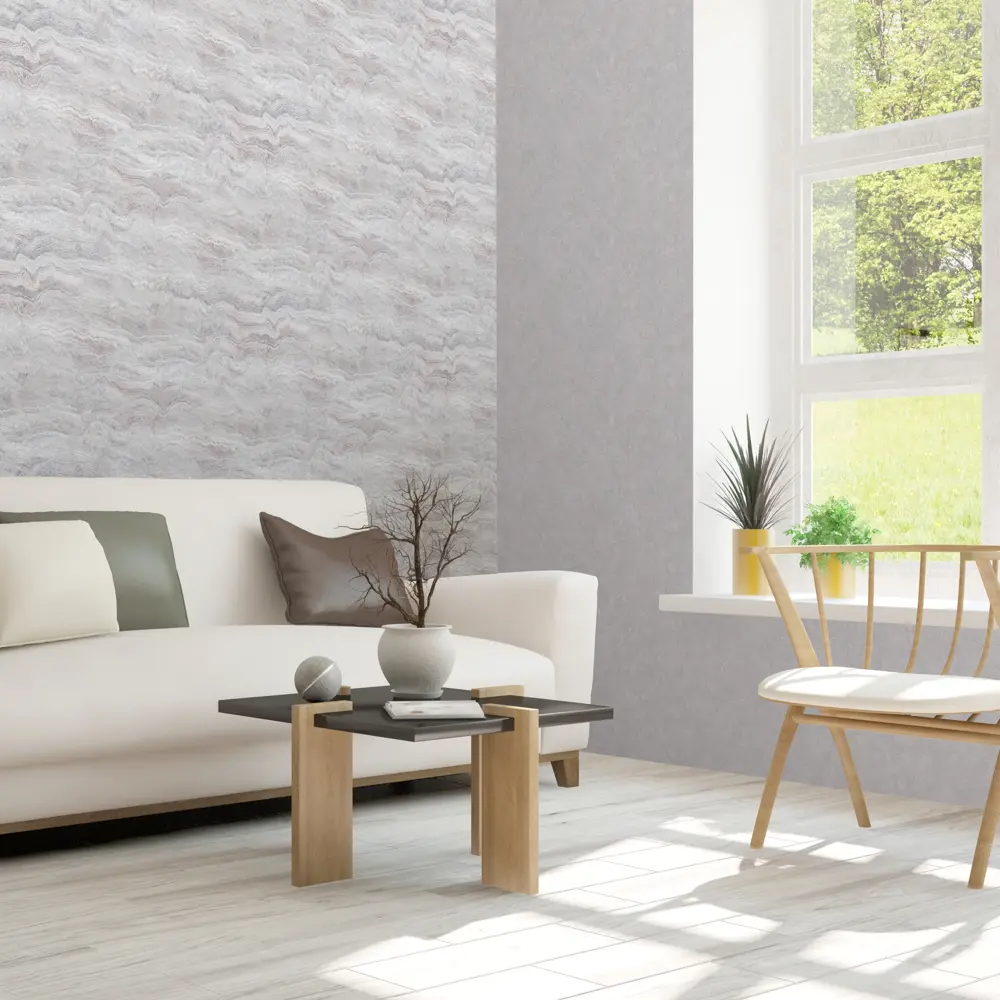 Обои флизелиновые Victoria Stenova Travertino серые 1.06 м 989407 STLM-2005394 - Вид №3