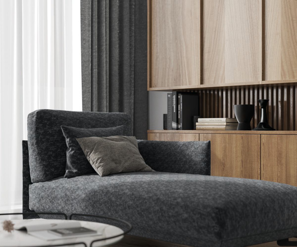 Тканевый диван с полуостровом DRESSY Balma ARCH-00134858 - Вид №3