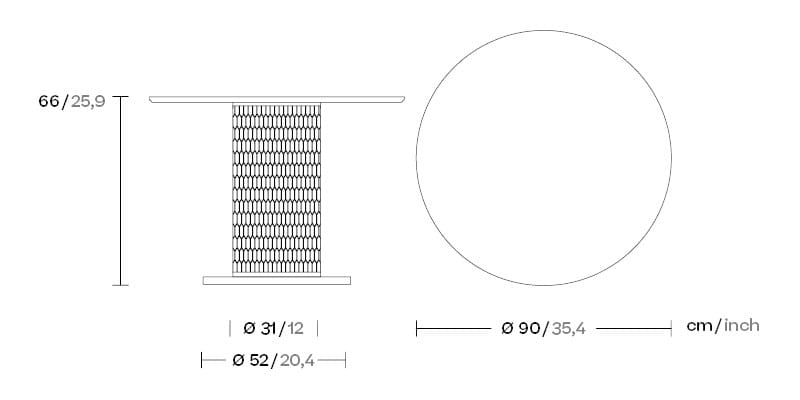Алюминиевый садовый стол Kettal сетка ARCH-00141308 - Вид №5