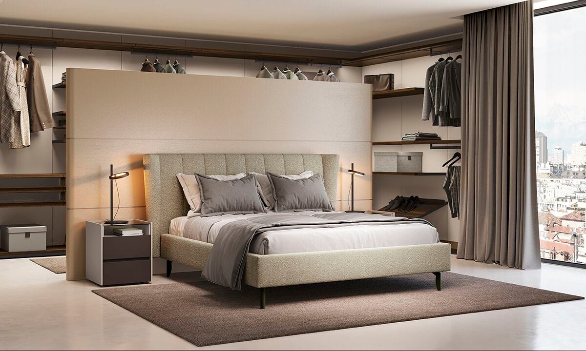 Прямоугольная тумбочка из дерева и стекла Febal Casa Astrid ARCH-00048960 - Вид №1