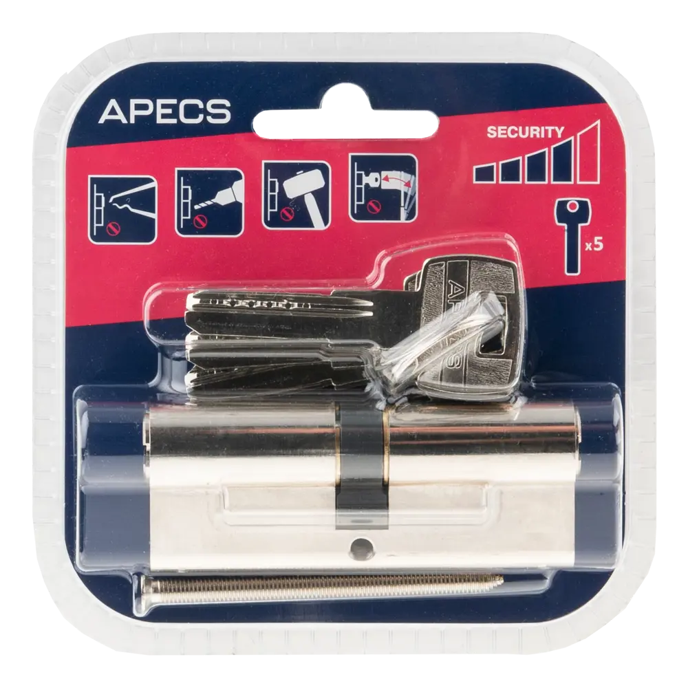 Цилиндровый механизм APECS Pro LM-80-NI для металлических дверей 84168109 SM STLM-0046698 - Вид №2