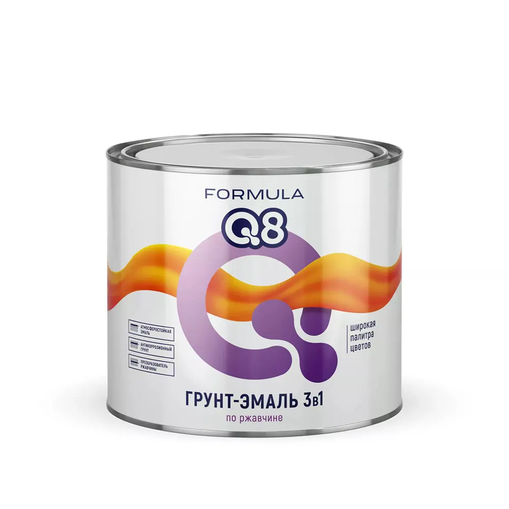 91217023 Грунт-эмаль по ржавчине Formula Q8 цвет шоколад 1.9 кг STLM-0854041