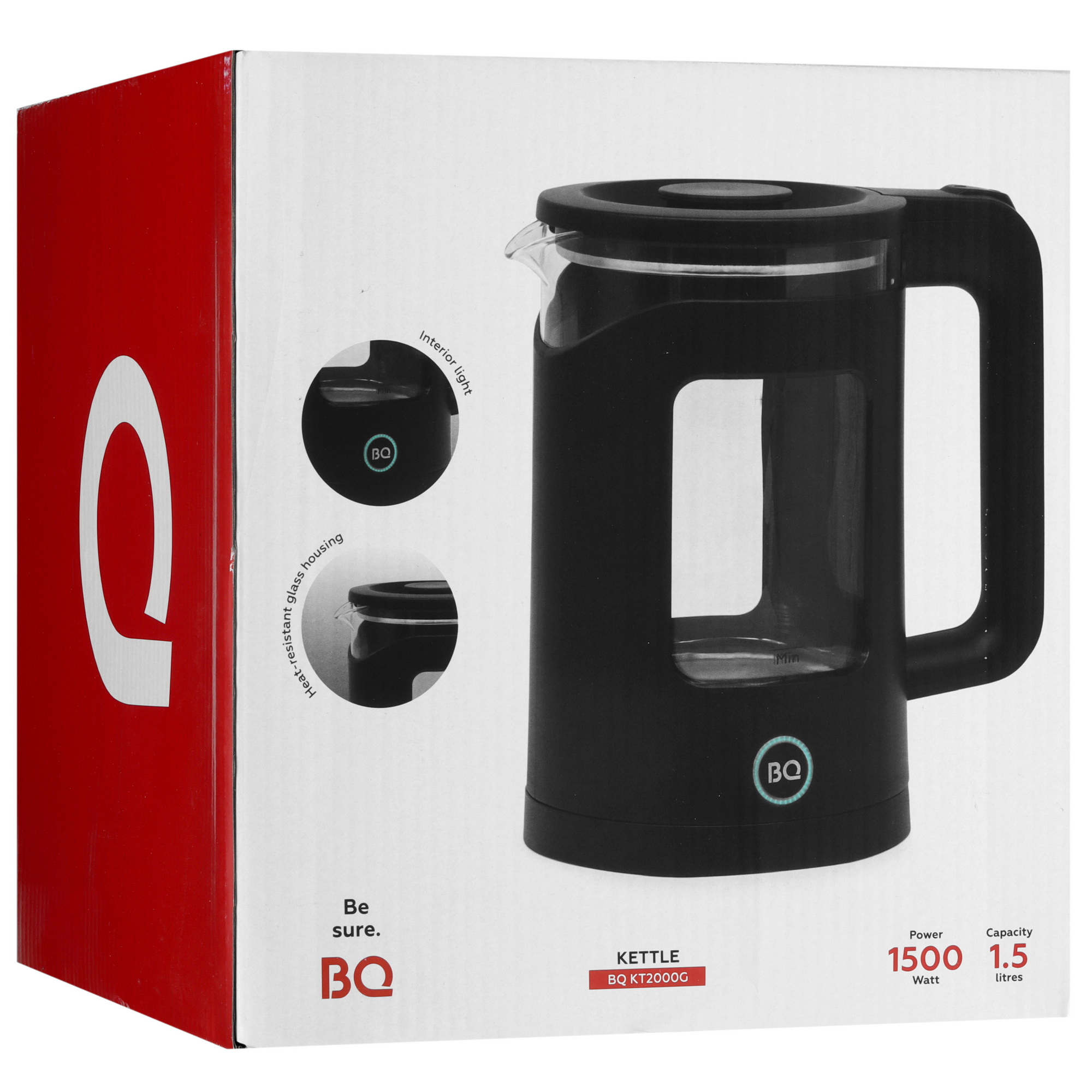 9073006 Электрочайник BQ KT2000G черный STDN-0005218 - Вид №6