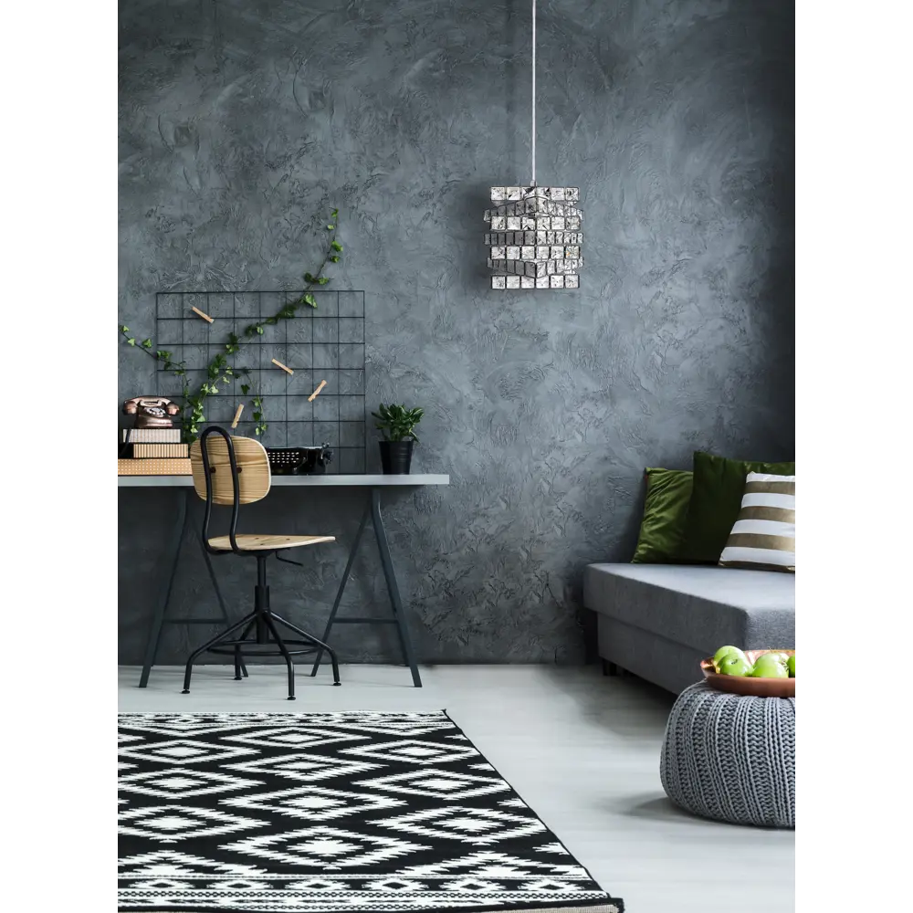 Люстра хрустальная подвесная Бриз 1 лампы 3 м² цвет хром De Markt STLM-2097444 - Вид №9