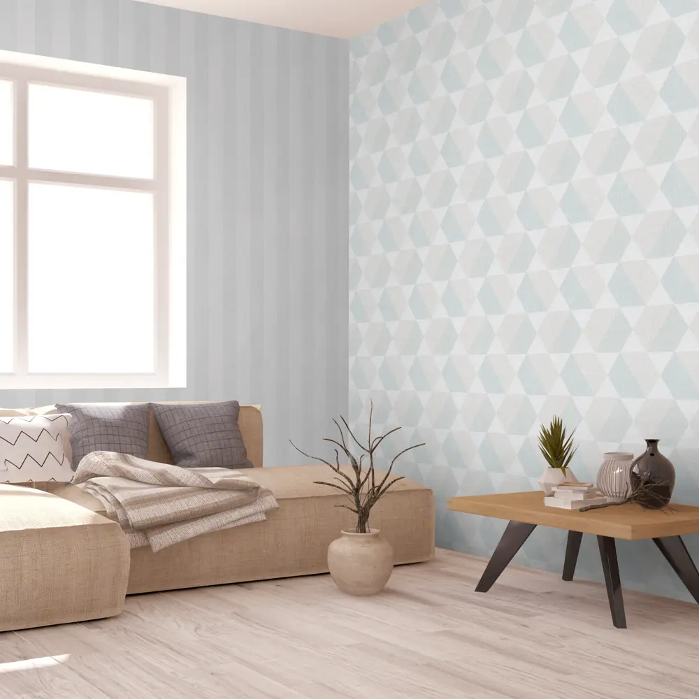 Обои флизелиновые Grandecolife Sarafina зелёные 0.53 м SN4004 STLM-2015209 - Вид №3