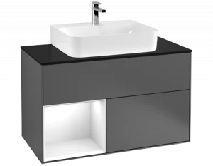 Villeroy&Boch Тумба под раковину Прямоугольная версия F112GFGK Finion Anthracite Matt Lacquer