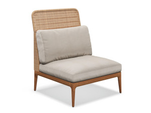 Плетеное и тканевое садовое кресло