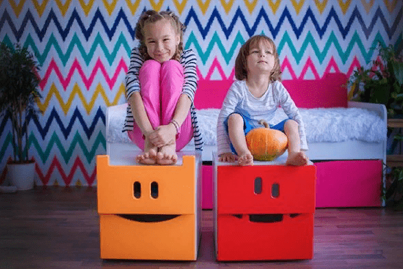 Тумбочка детская с 2 ящиками "Заводила Никки" МАНДАРИН ЧУДИКИ 178775 Желтый Santreyd  - Вид №6