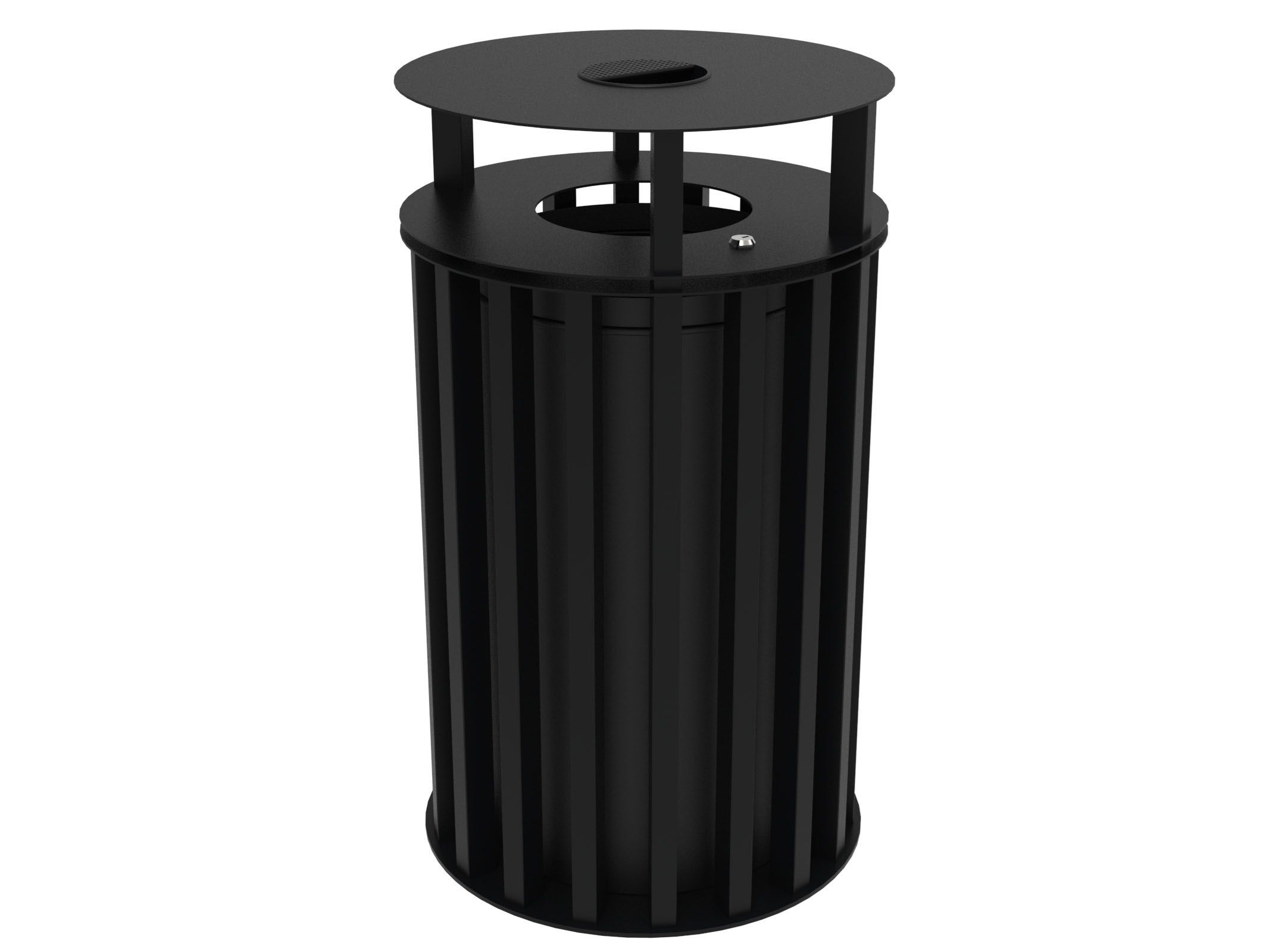 Оцинкованная стальная корзина для мусора с пепельницей Lazzari Динамо ARCH-00058102 - Вид №33