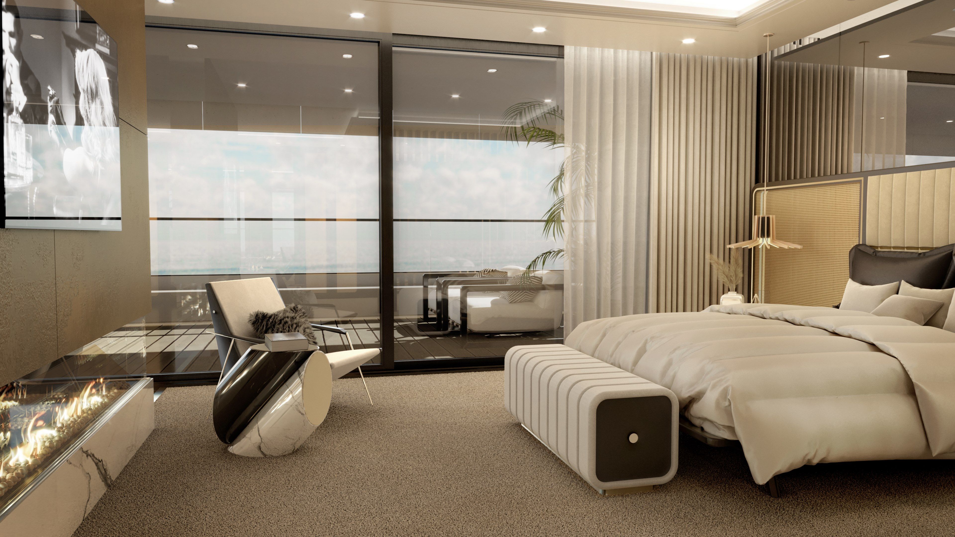 Мраморный журнальный столик / тумбочка Essential Home JACOBSEN ARCH-00008362 - Вид №2