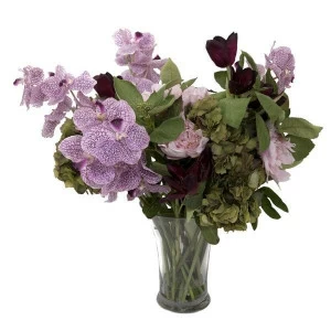 Композиция из искусственных цветов в вазе ПИОНЫ И ГОРТЕНЗИИ UNICO  255443 Зеленый;сиреневый;фиолетовый