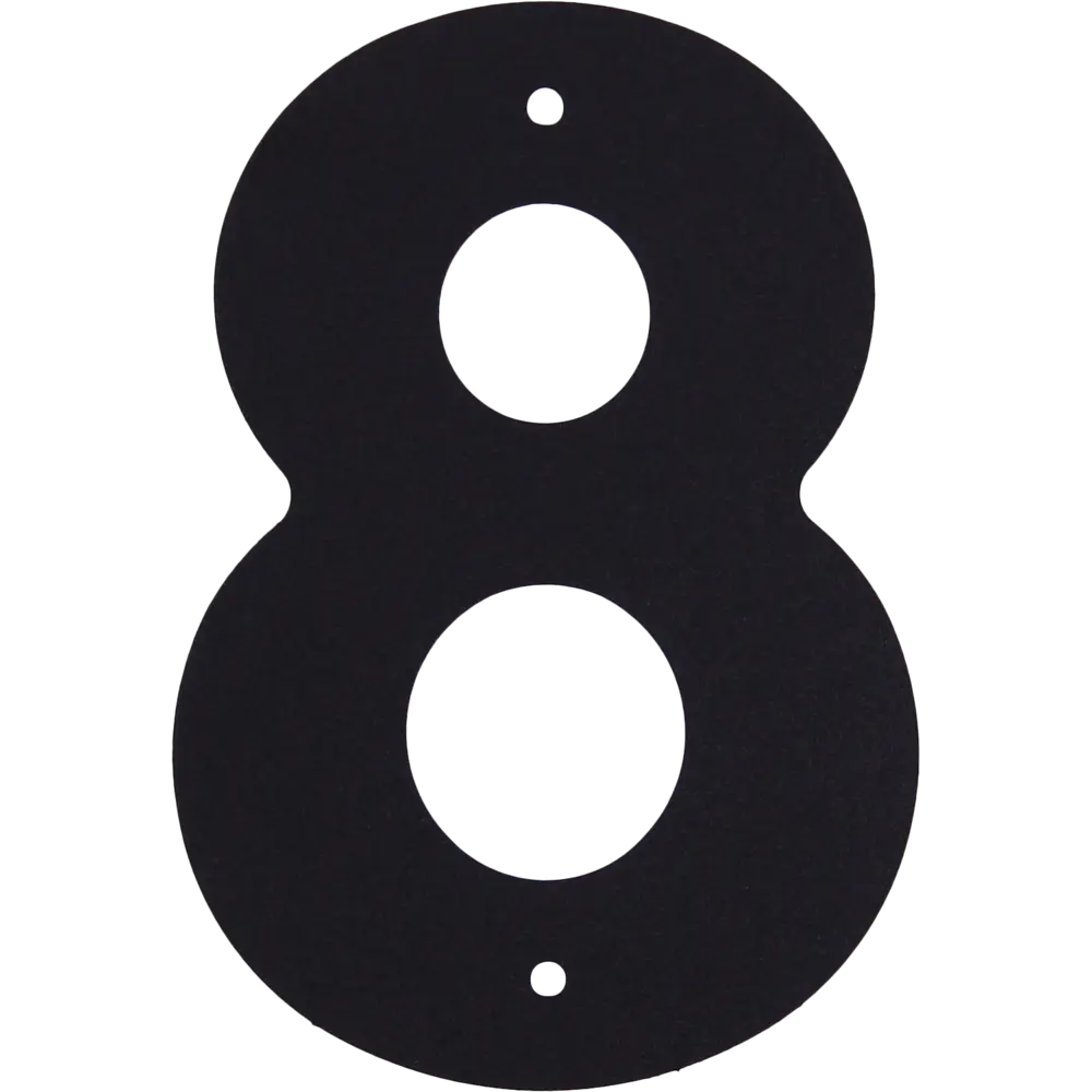 Larvij Цифра 8 настенная большая черная для оформления интерьера 18284881 STLM-0010224