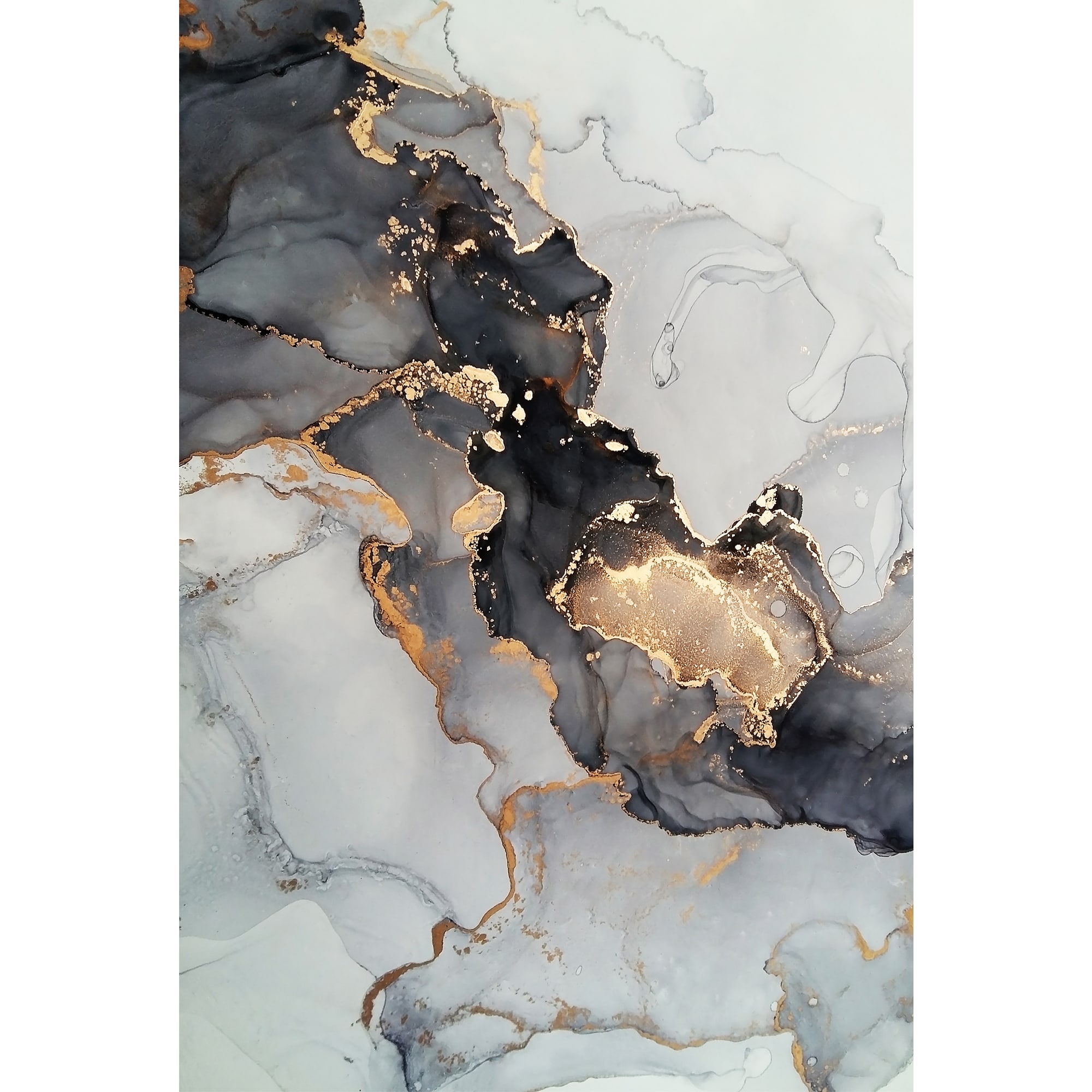 82977336 Картина на стекле «Белый акрил 2» 40x60 см Santreyd 